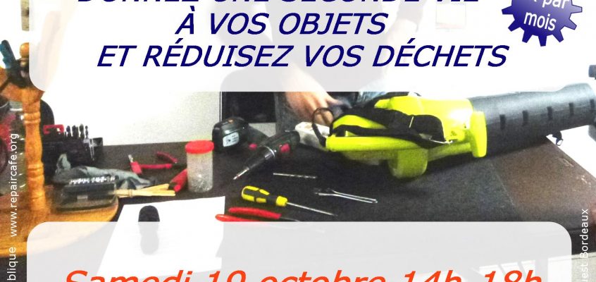 Atelier réparation – Samedi 19 Octobre 2019 à la Salle Marcel Lachieze – EYSINES